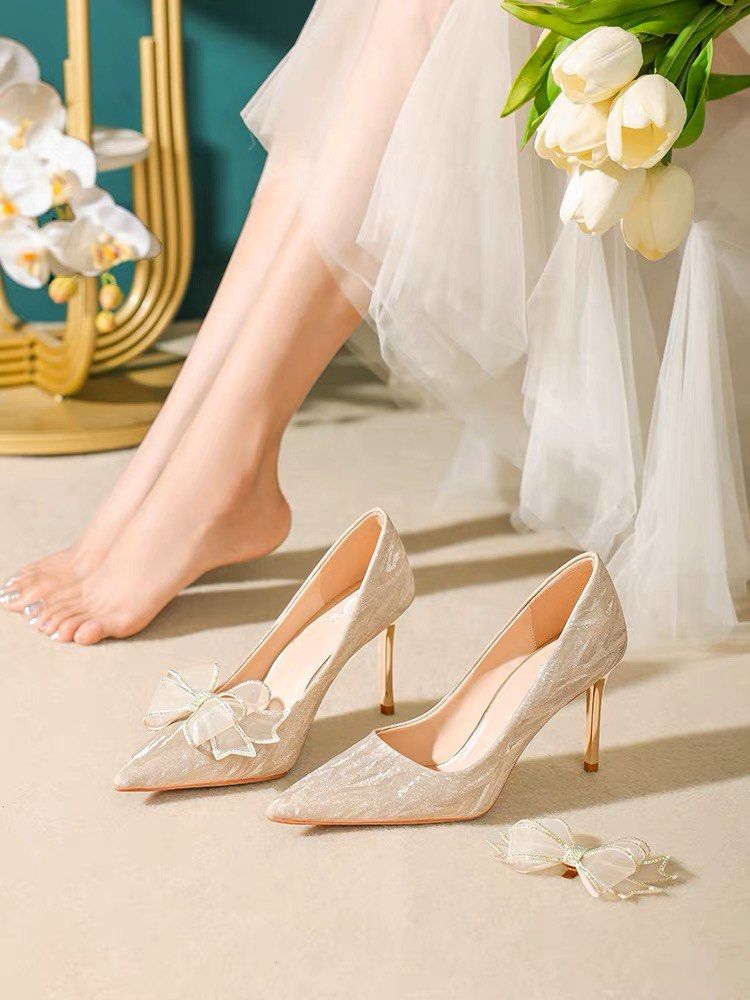 Gold court high best sale heels