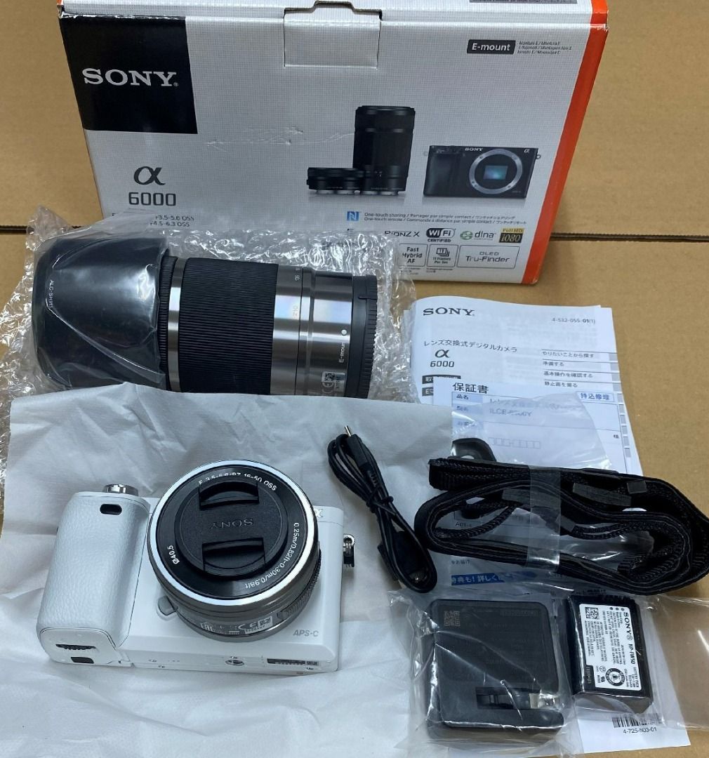 SONY α6000 ILCE-6000Y Double Zoom Lens Kit [白色], 攝影器材, 相機
