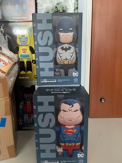 Superman + Batman Bearbrick hush 400% + 100% set