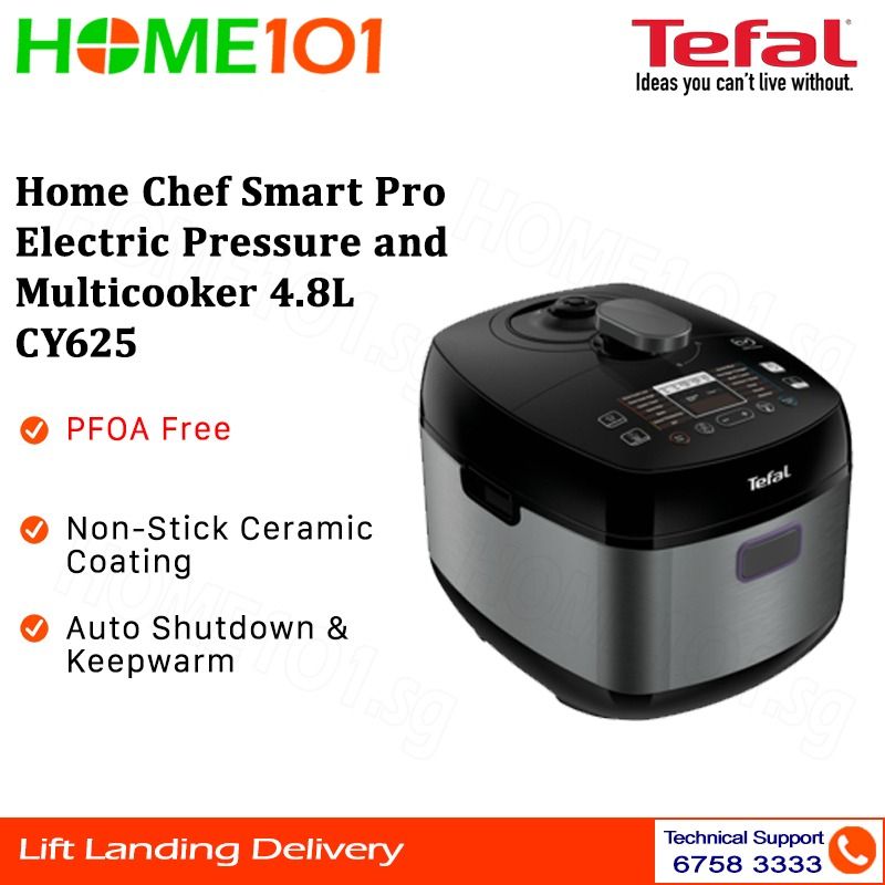 Tefal Home Chef Smart Pro Electric Pressure Cooker Multi Cooker 4.8L CY625