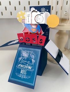 Thank you for being an awesome boss handmade interactive card