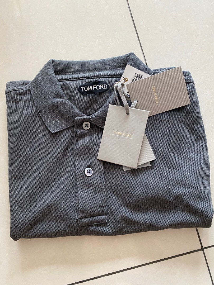 Tom Ford Polo shirt in grey size 50, Men's Fashion, Tops & Sets, Tshirts & Polo  Shirts on Carousell