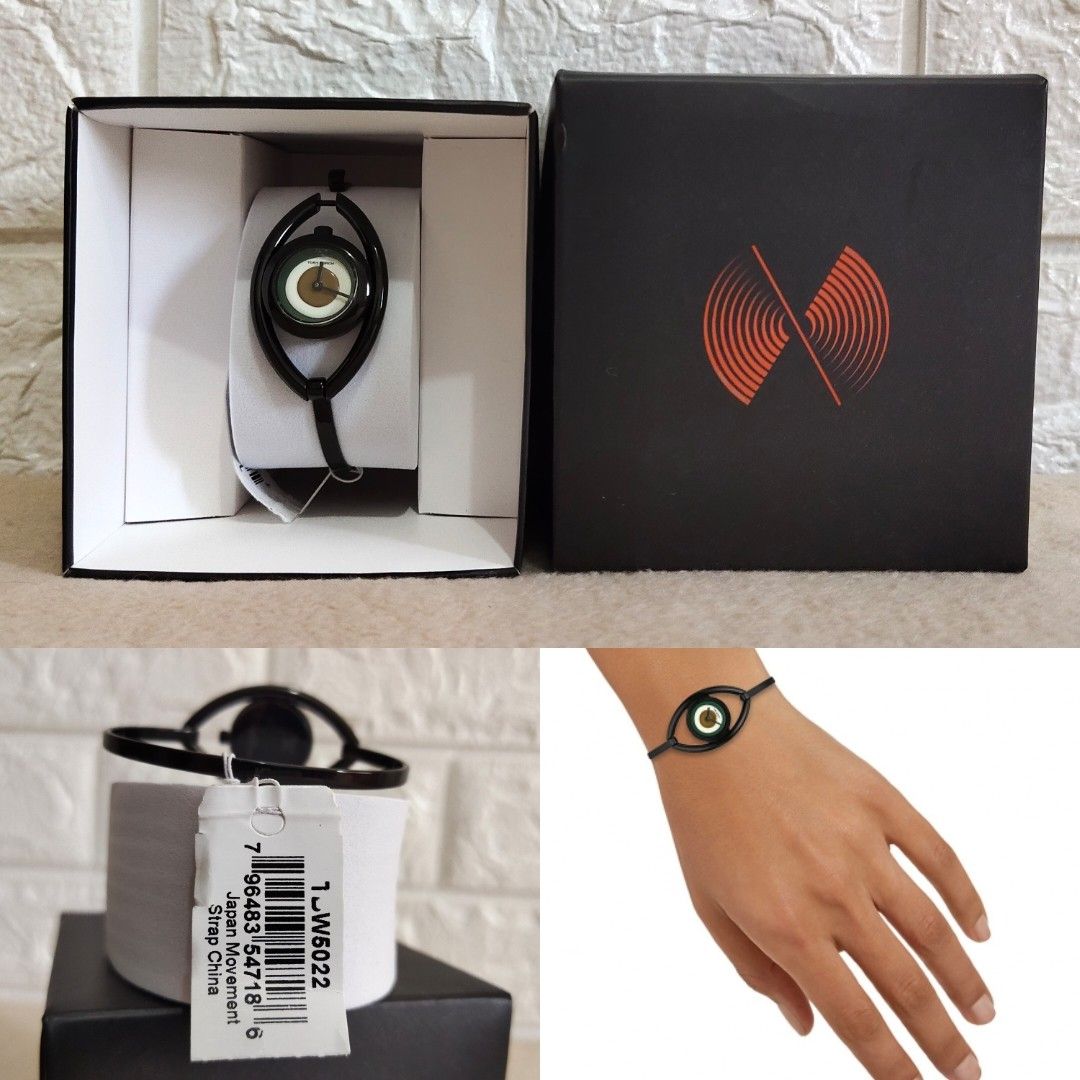Tory Burch Evil Eye Stainless Steel Bangle Watch