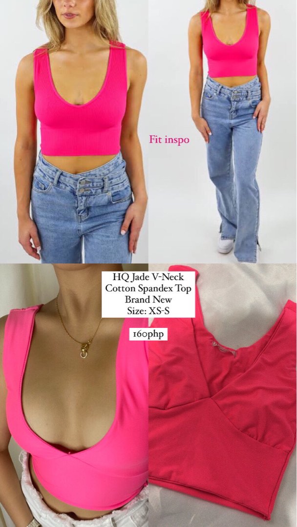 American-Style V-Neck Loose Summer Pink Top