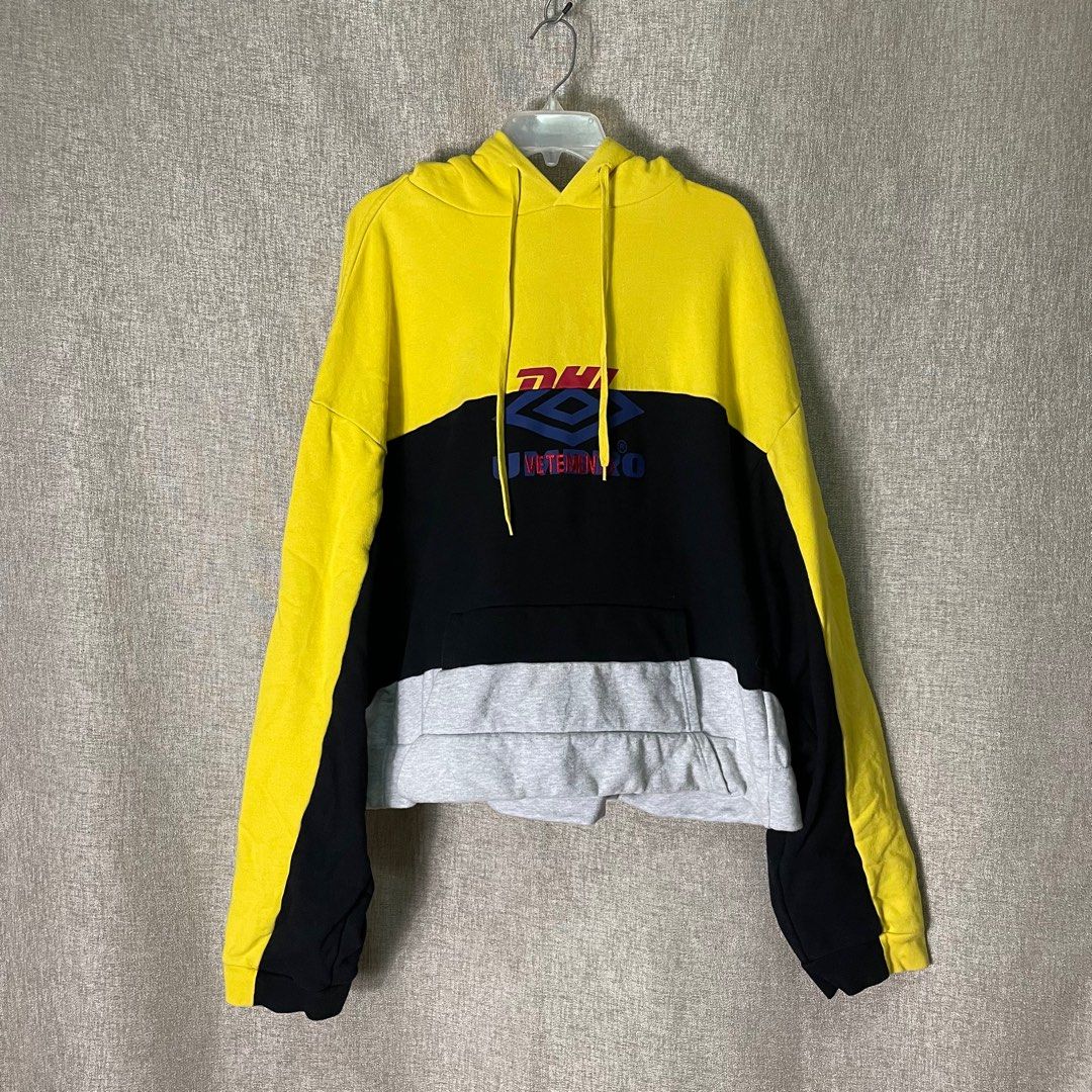 VETEMENTS x DHL x UMBRO Oversized Hoodie Luxury Apparel on Carousell