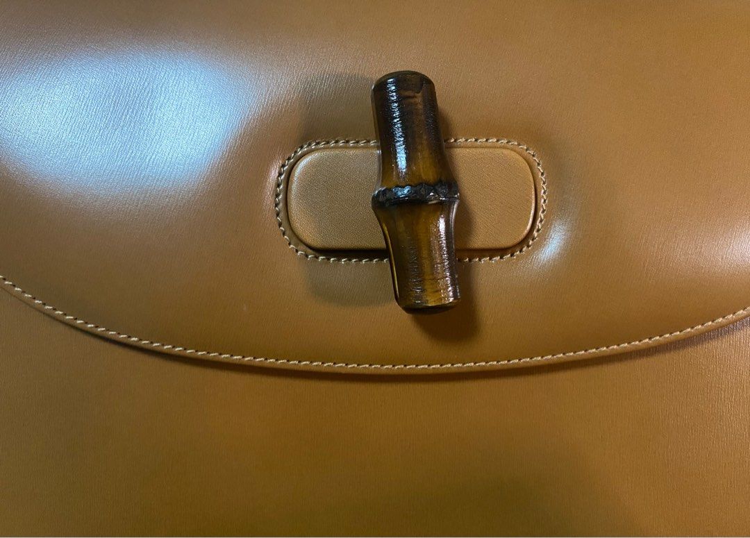 GUCCI Bamboo handle Suede Handbag Navy Vintage Old gucci t34mmp –  VintageShop solo