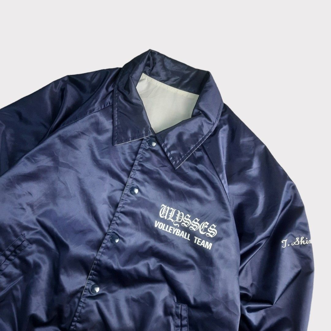 Vintage Ulysses Volleyball Team Japan Reversible Varsity Jacket by Village Stone, Fesyen Pria