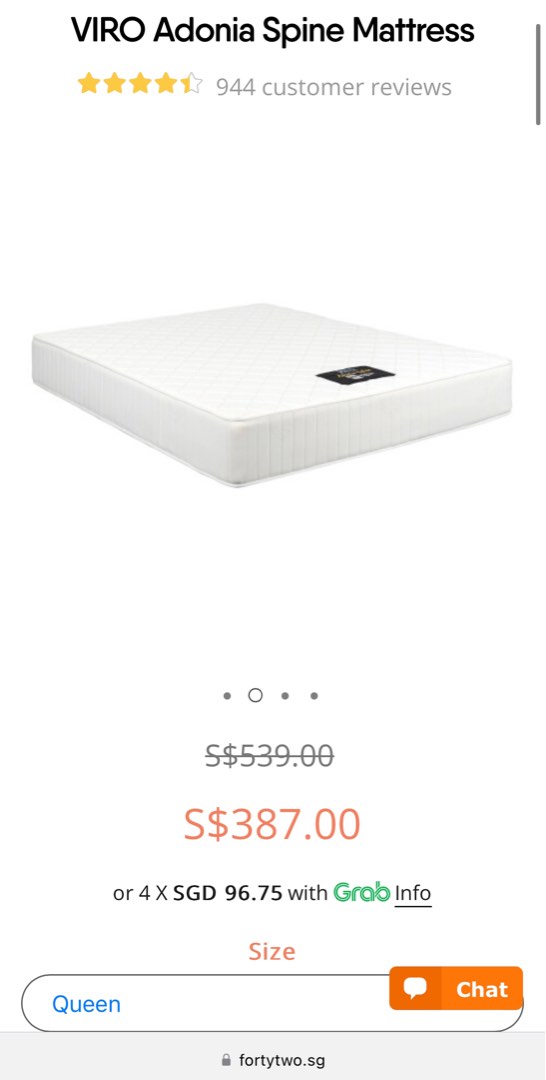 VIRO Adonia Spine Mattress Queen (Highly Rated), Furniture & Home