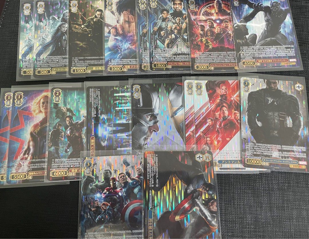 Weiss Schwarz Premium Booster Marvel IFP Cards Iron Man Thor Captain  America Captain Marvel Avengers Foil Japanese Mint, Hobbies & Toys, Toys &  Games on Carousell