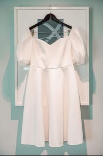 White Formal Off Shoulder Dress
