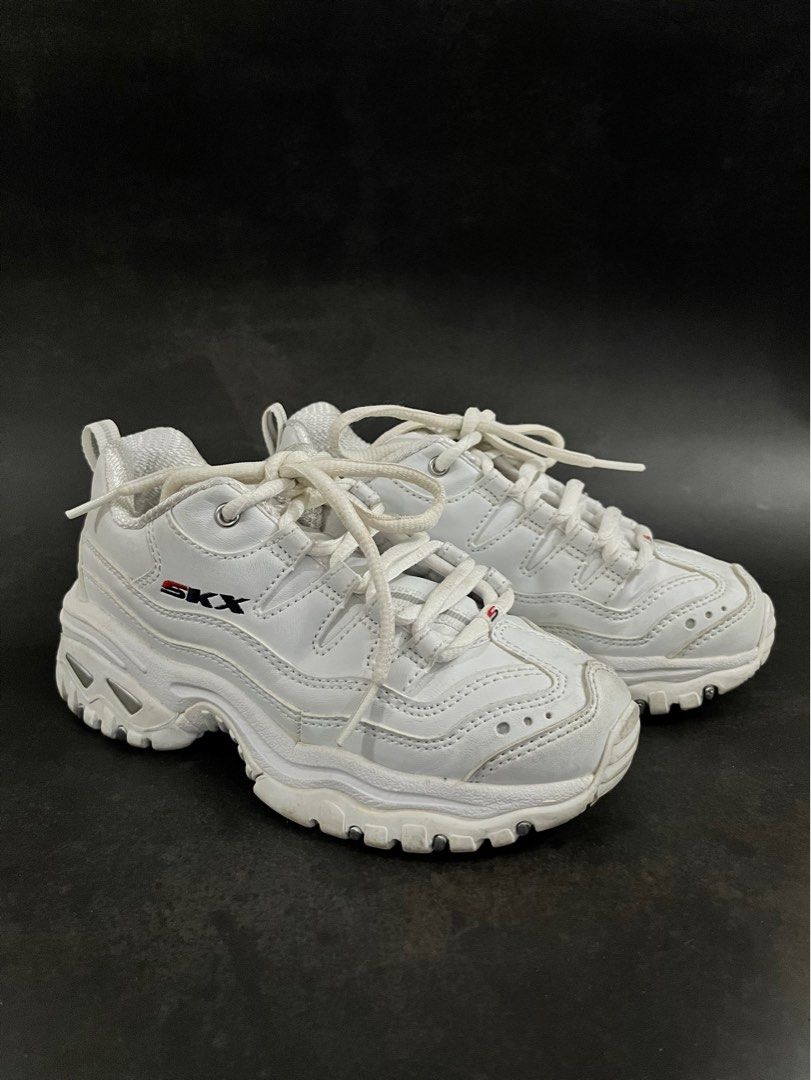White Skechers SKX for kids US13 Babies Kids Babies Kids