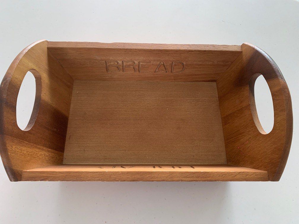Wooden bread tray, Furniture & Home Living, Kitchenware & Tableware