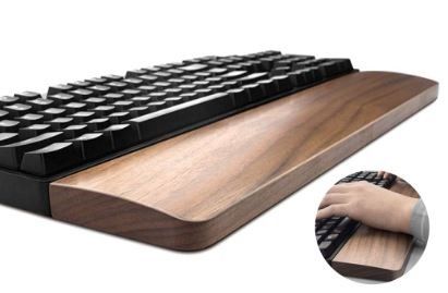 Natural Solid Walnut Wood Wrist Rest - Ergonomic Mouse Pad Support For Single Hand