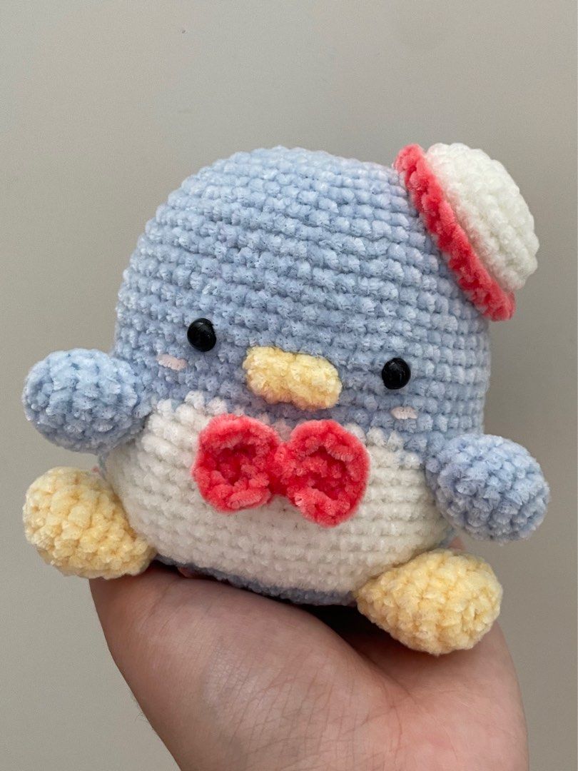 Wts tuxedo sam crochet velvet plushie sanrio, Hobbies & Toys