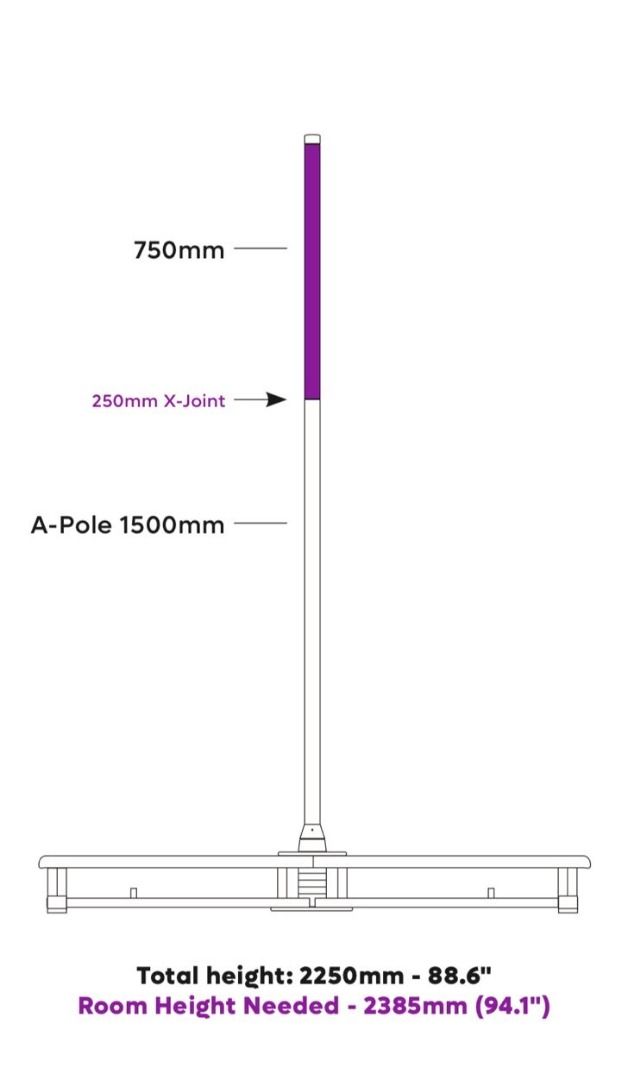 XPole Stage Lite (3.00m or 2.25m Setting), 運動產品, 運動與健身, 運動與健身 舉重和啞鈴