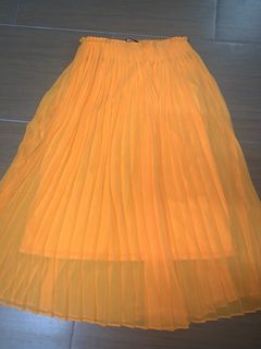 Zara cotton chiffon midi skirt