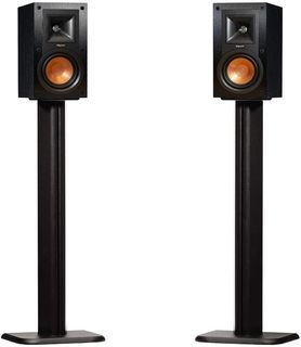 Sanus Adjustable Height Speaker Stand - Extends 28 to 38 - Holds  Satellite & Small Bookshelf Speakers (ie Bose, Harmon Kardon, Polk, JBL,  KEF