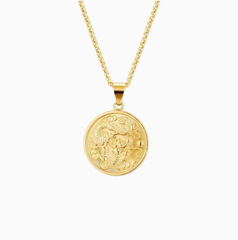 Gold filled cheap coin necklace