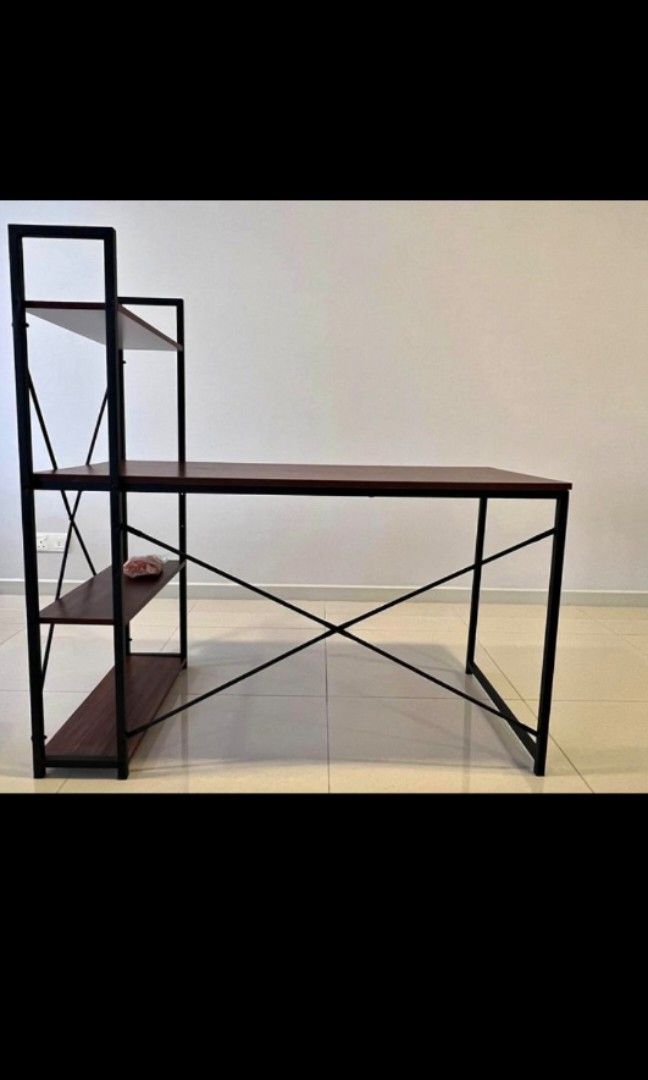 3 Tier Rack with workdesk, Furniture & Home Living, Furniture, Shelves ...