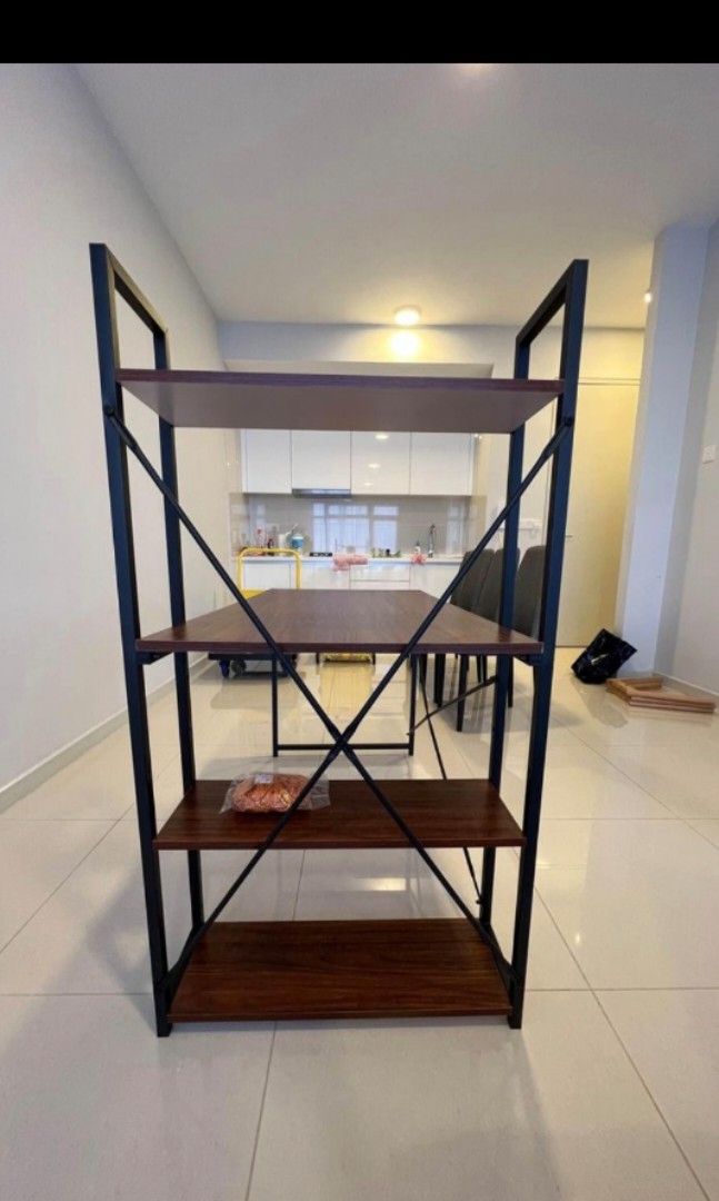 3 Tier Rack with workdesk, Furniture & Home Living, Furniture, Shelves ...