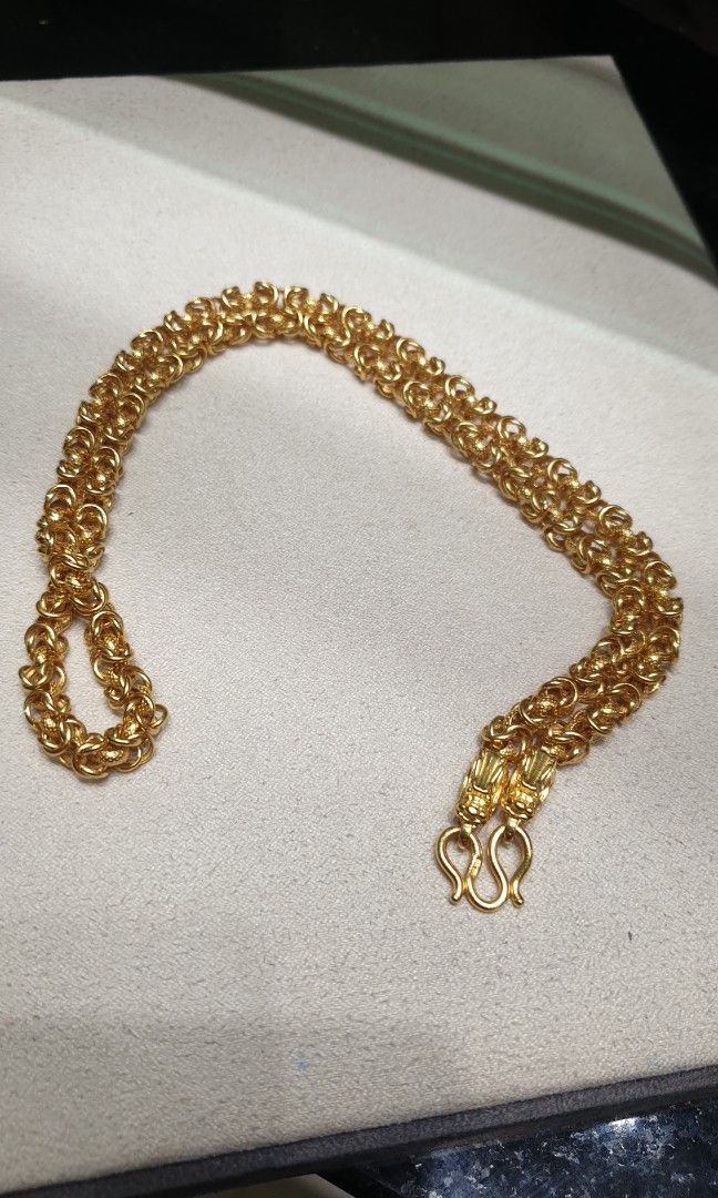 999 24k gold Dragon head🐉 chain 24inch Women's Fashion