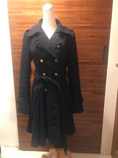 韓版毛料風衣外套