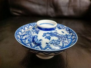 早期 陶瓷 蓋碗/有款 有傷