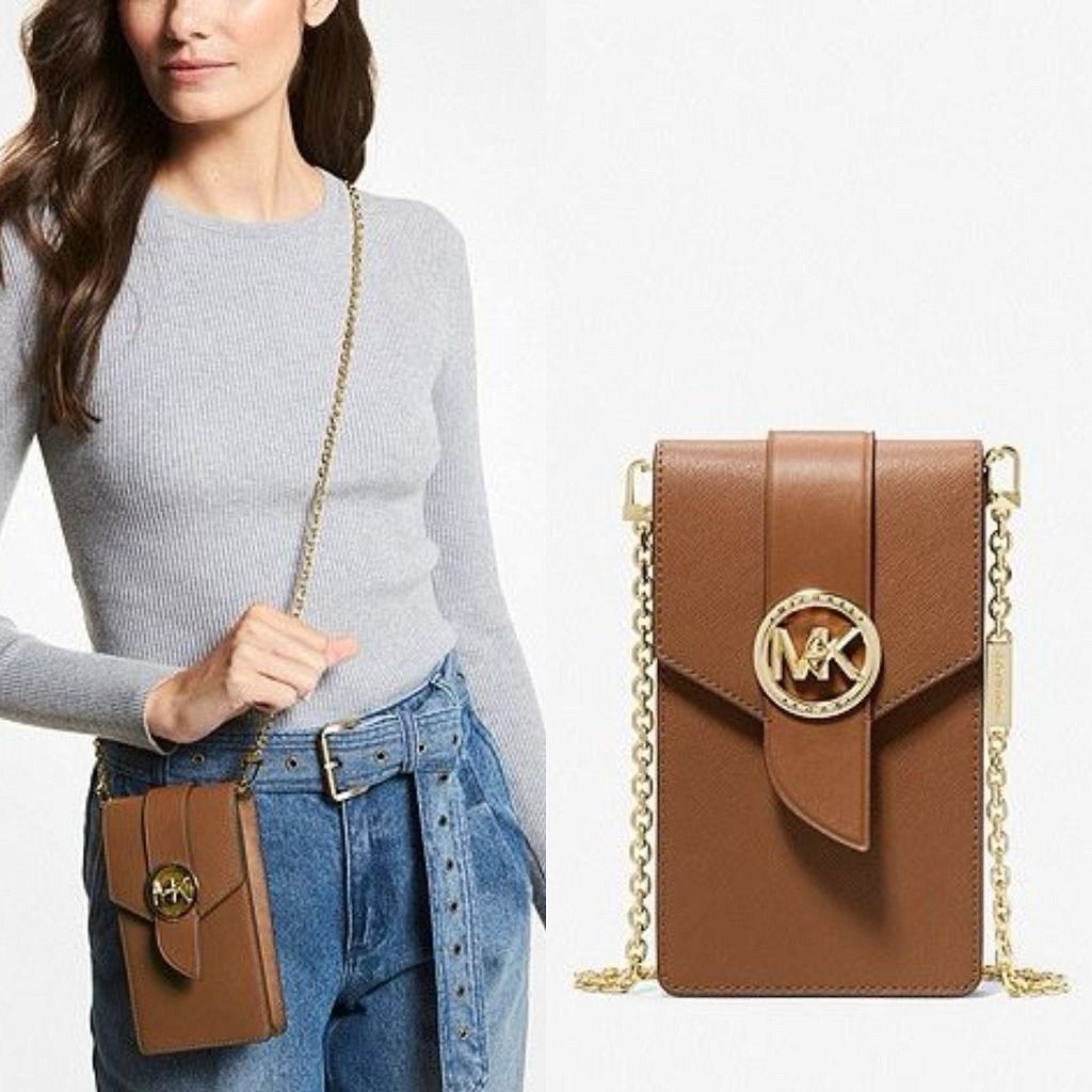 Small saffiano leather smartphone crossbody bag deals