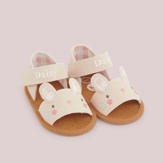 英國🇬🇧兒童品牌 My 1st Years 自訂名稱嬰兒粉紅色賓尼兔🐰涼鞋(0-18個月) Personalised Pink Bunny Sandals (0-18 mths)