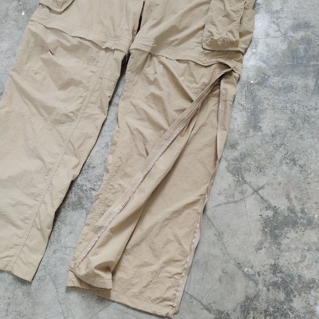SALE 34 REI VINTAGE CONVERTIBLE ZIP MILITARY TACTICAL CARGO PANTS HIKING SIDE POCMETS CAMP SHORT UTILITY OUTDOOR