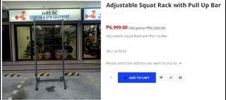 Adjustable Squat Rack with Pull Up Bar