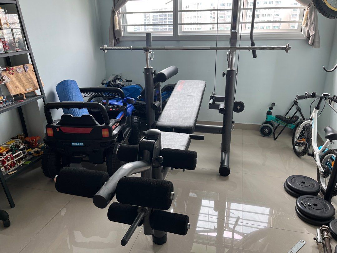 Aibi full gym set, Sports Equipment, Exercise & Fitness, Weights