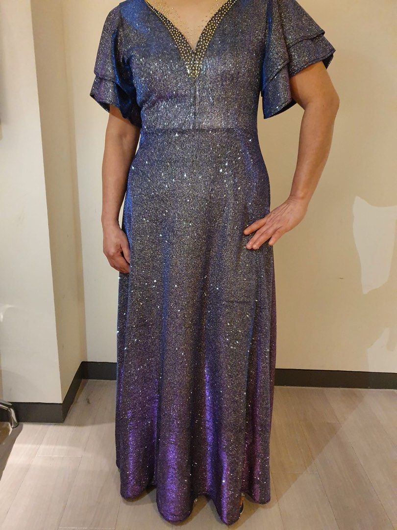 Purple discount silver dress