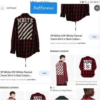 Auth off white checker flanel shirt