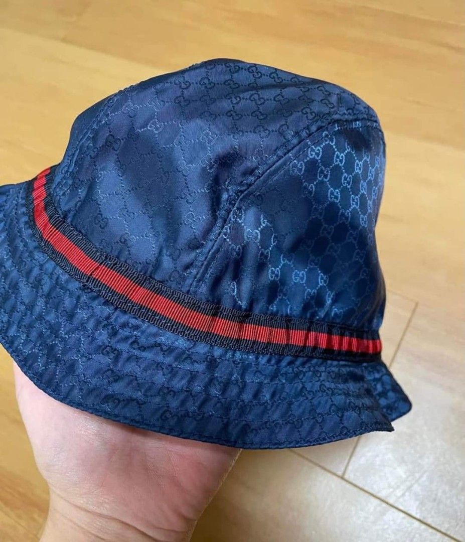 Blue gucci bucket hat best sale
