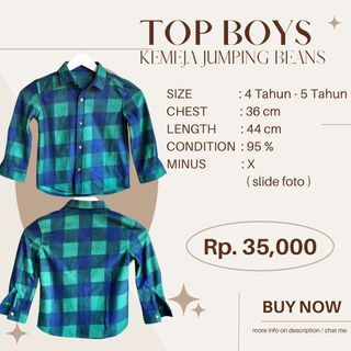 Baju Kemeja Flanel Lengan Panjang Jumping B*eans