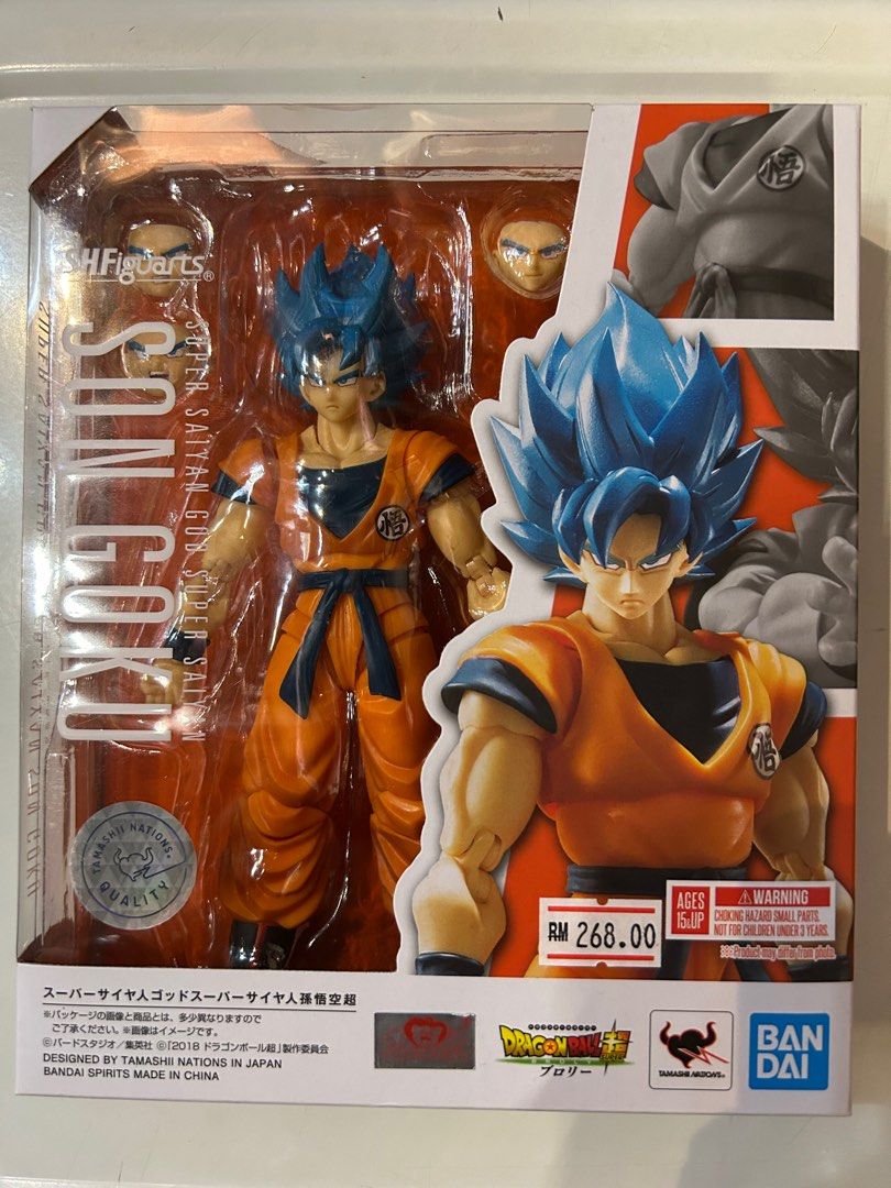 Bandai Shf S.H.Figuarts Dragon Ball Super Son Goku Super Saiyan God Super  Saiyan Gokou Action Figure, Hobbies & Toys, Toys & Games On Carousell