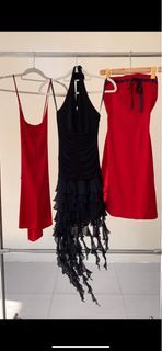 BCBG Maxazria dress, Ann Taylor silk dress, Ruffle dress, Asymmetrical dress, Handkerchief dress