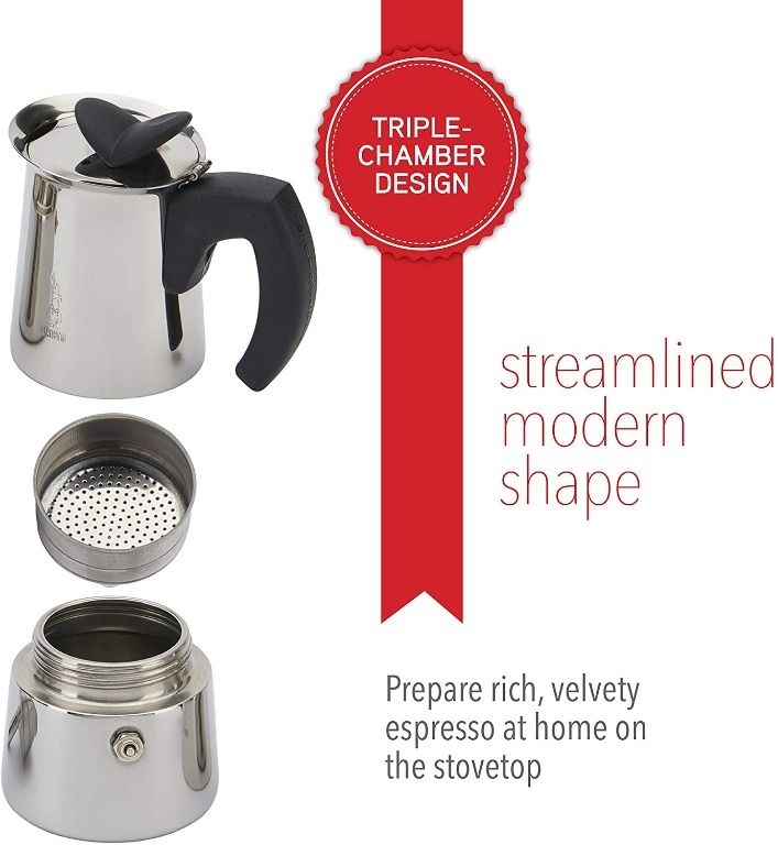 Bialetti Moka Musa Stove top Coffee Maker, 4Cup, Furniture & Home