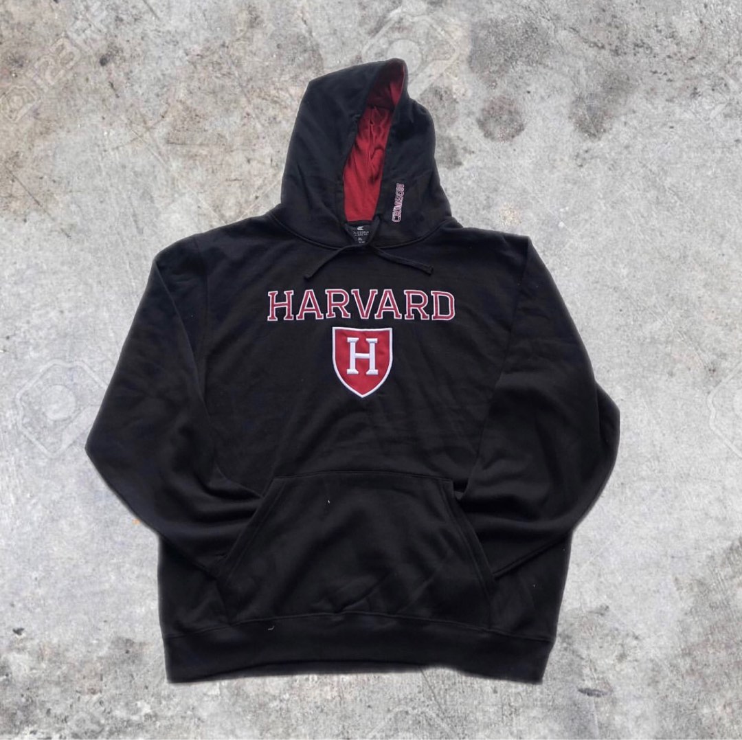 Black Harvard Hoodie Men s Fashion Coats Jackets and Outerwear on Carousell
