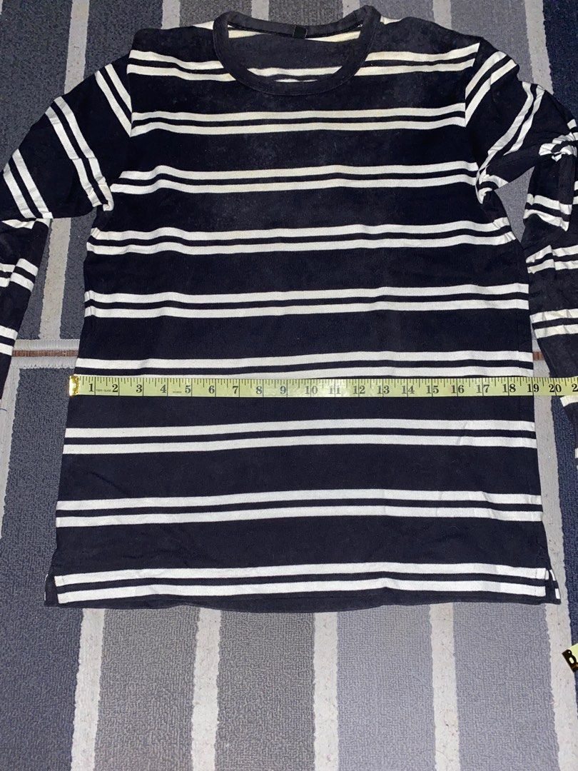 black and green striped long sleeve