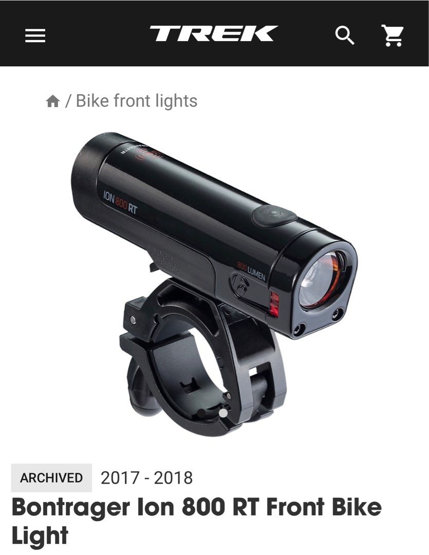 Bontrager ion 800 rt on sale