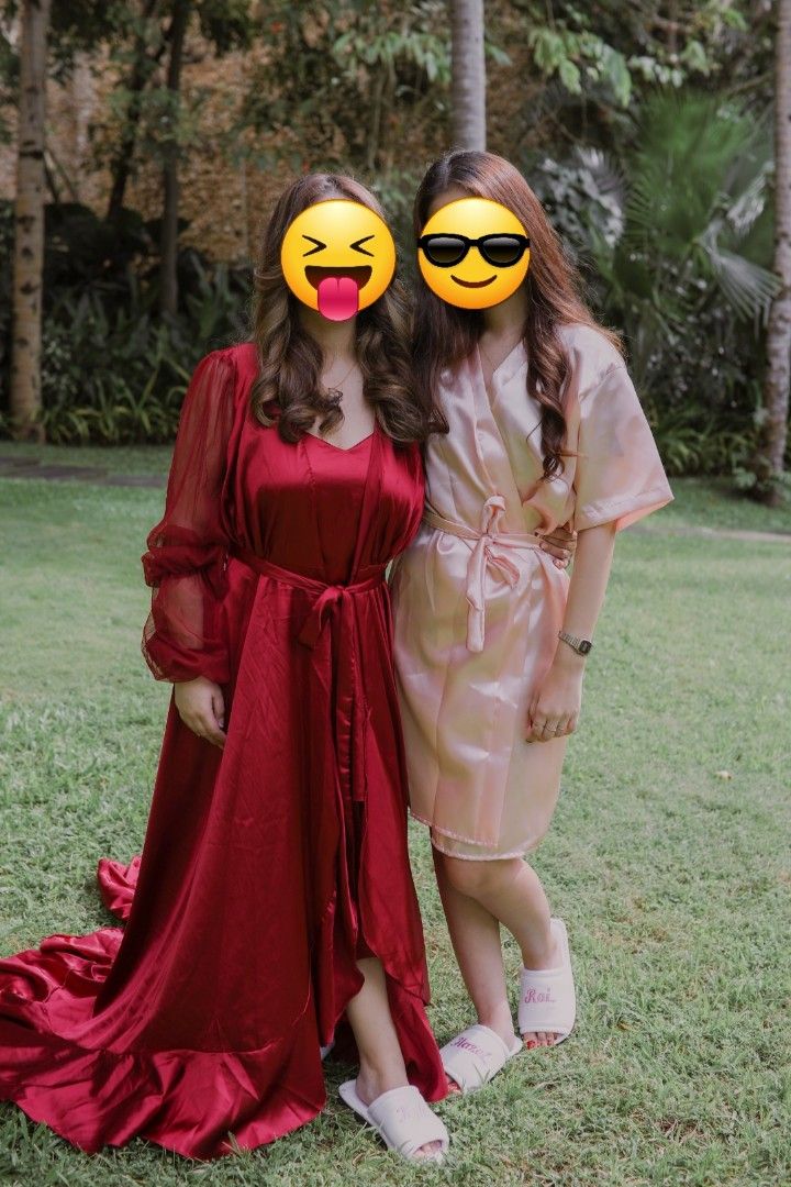 Burgundy 2024 bridal robes