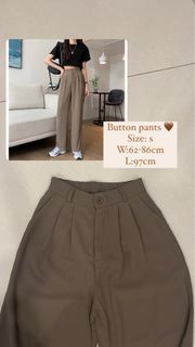 Button long pants