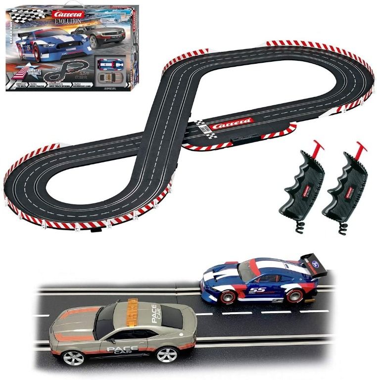 Carrera Evolution Break Away Analog Electric 1:32 Scale Slot Car Racing  Track Set - Includes Two 1:32 Scale Cars & Two Dual-Speed Controllers Ages  8+, Hobbies & Toys, Toys & Games on Carousell