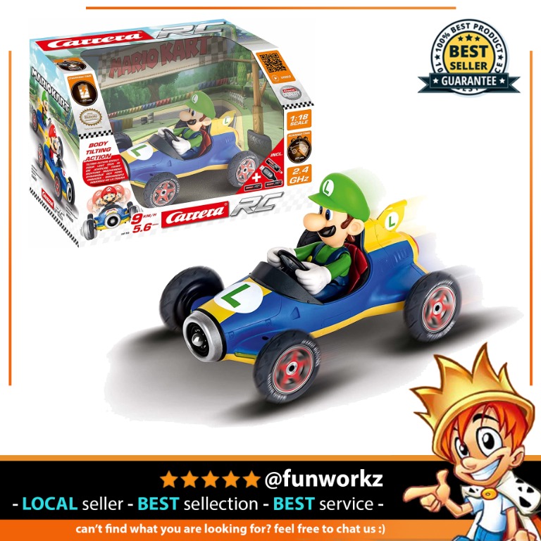 Carrera RC Official Licensed Mario Kart Mach 8 Luigi 1: 18 Scale  Ghz  Remote Radio Control Car with Rechargeable Lifepo4 Battery - Kids Toys  Boys/Girl, Hobbies & Toys, Toys & Games on Carousell