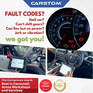 CARSTOM Car Check Light Engine Fault Code Check Light Diagnostic Or Reset Service Car Diagnostic Troubleshooting and Programming Services