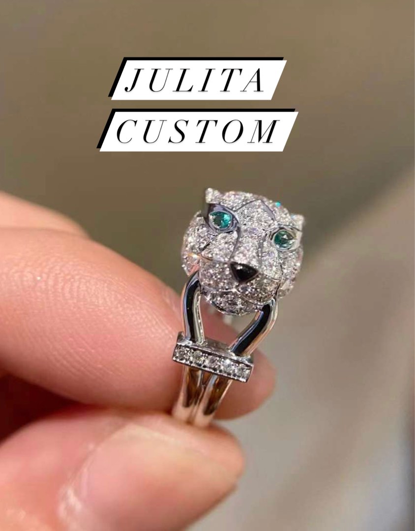 Cartier panther discount diamond ring
