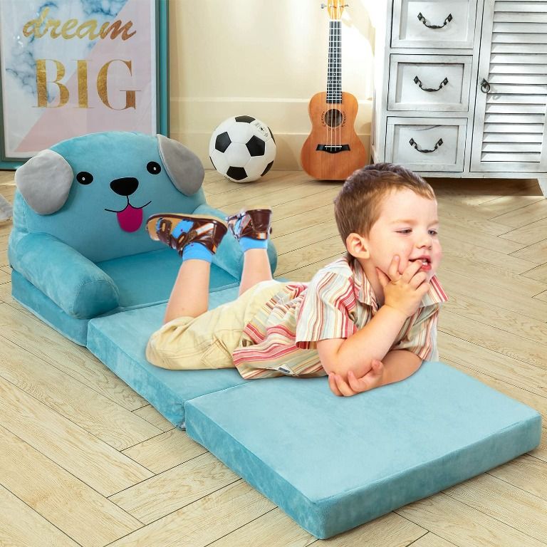 Cartoon Foldable Kids Sofa Plush Dog