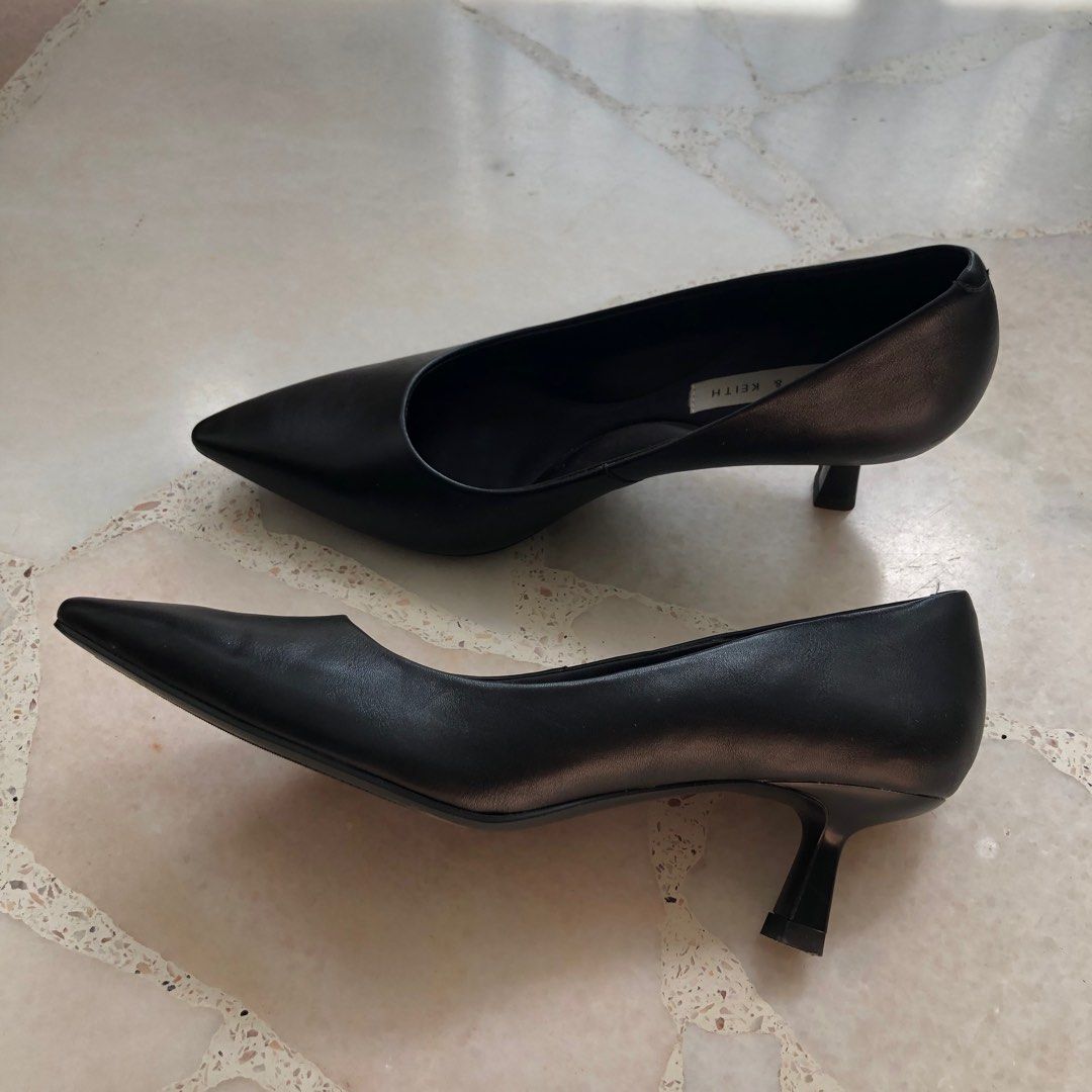 Leather Heels John Lewis Navy Size 39 EU In Leather, 44% OFF